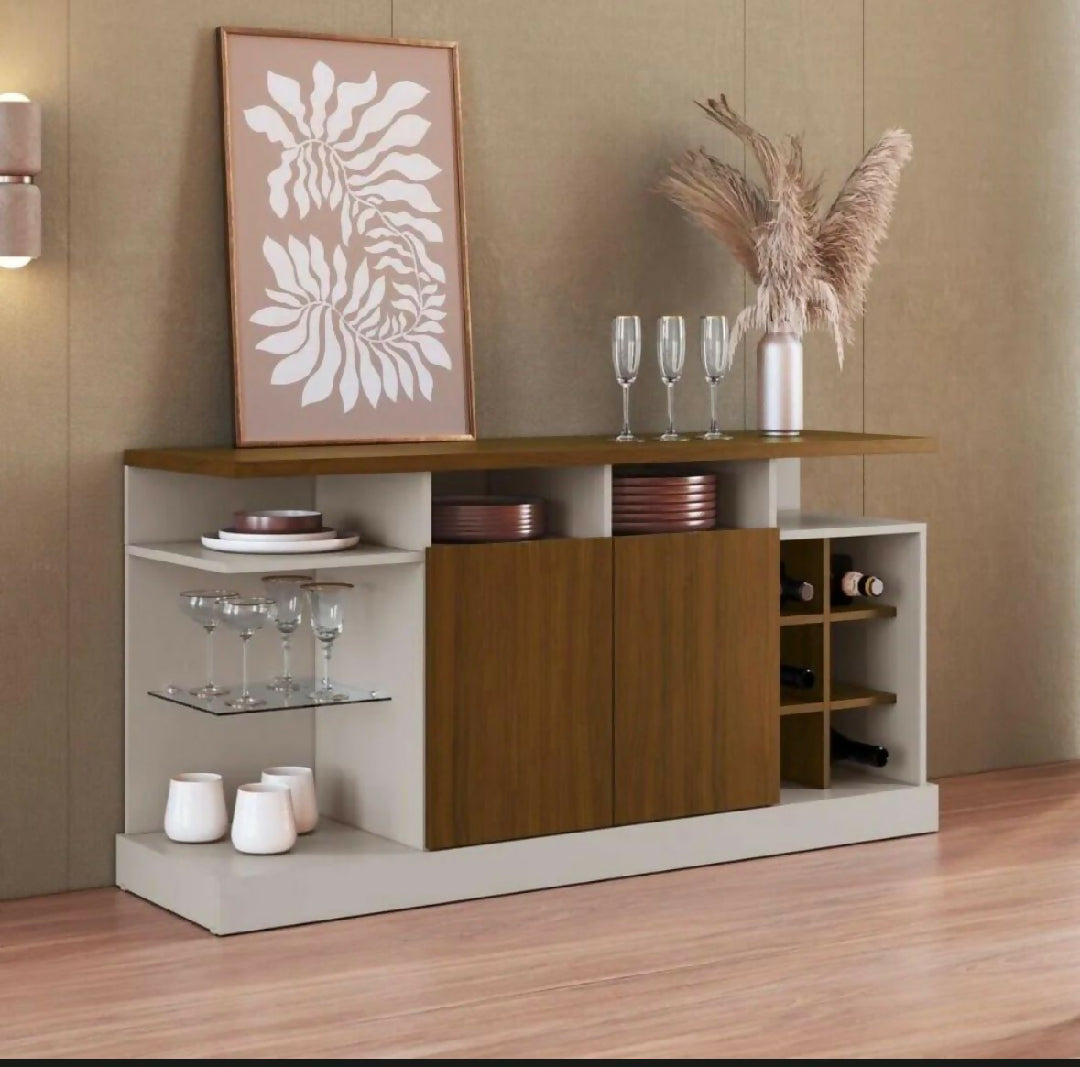 Aparador Buffet 136cm Com Adega Embutida