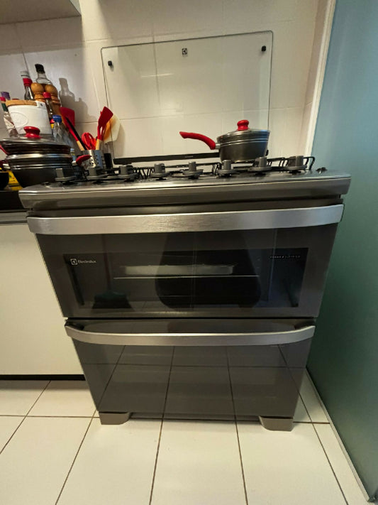 Fogão de Piso Electrolux de 05 Bocas Experience com PerfectCook360 Prata