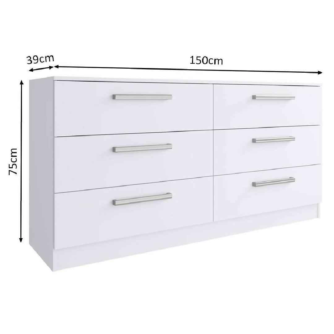 Cômoda Madesa Laura com 6 Gavetas