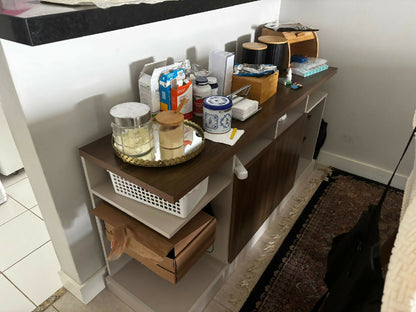 Aparador Buffet 136cm Com Adega Embutida