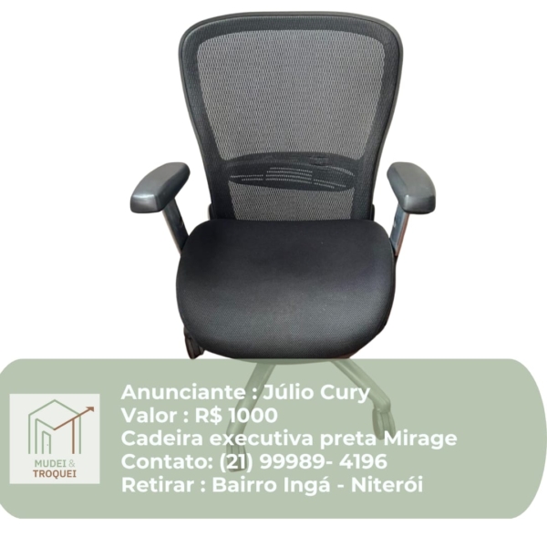 Cadeira Executiva Preta Mirage