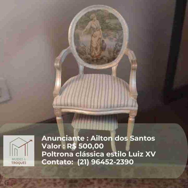 Poltrona Clássica Luiz XV